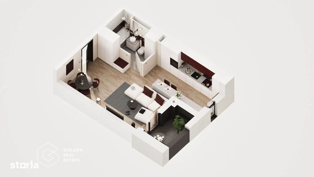 Apartament 1 camera, Bloc Nou, comision 0%, Direct de la dezvoltator — fotografia 2