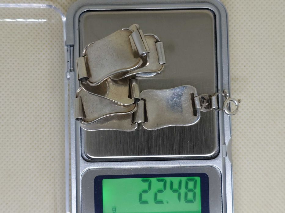 Brățară din argint cu plăcuțe florale – 22 cm / 22,48 g