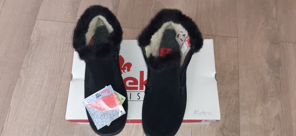 Botine dama Rieker, interior cu blana de oaie