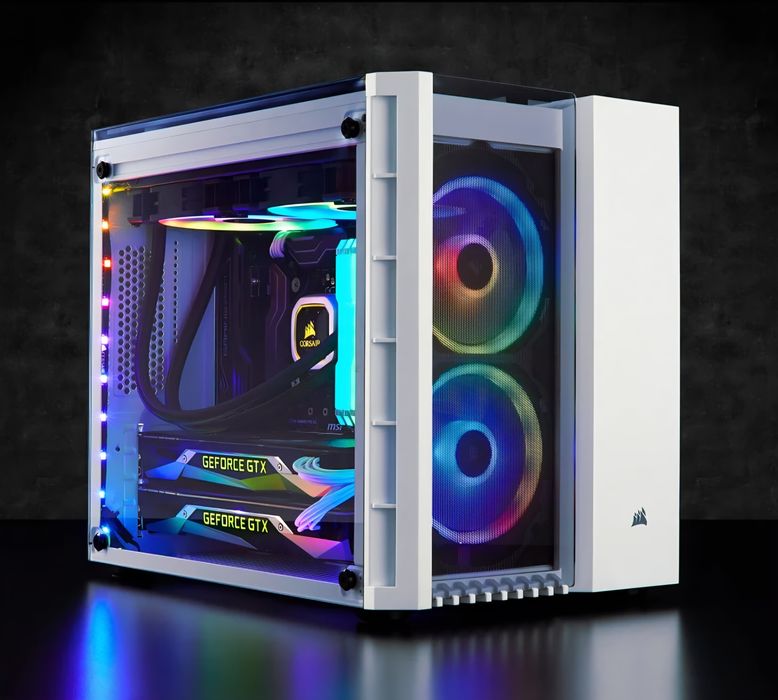 Carcasa gaming CORSAIR Crystal Series 280X RGB White Full RGB