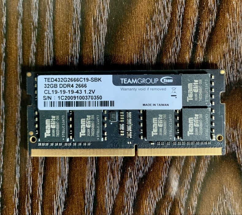 Оперативная память для ноутбука ddr4 / 32gb
