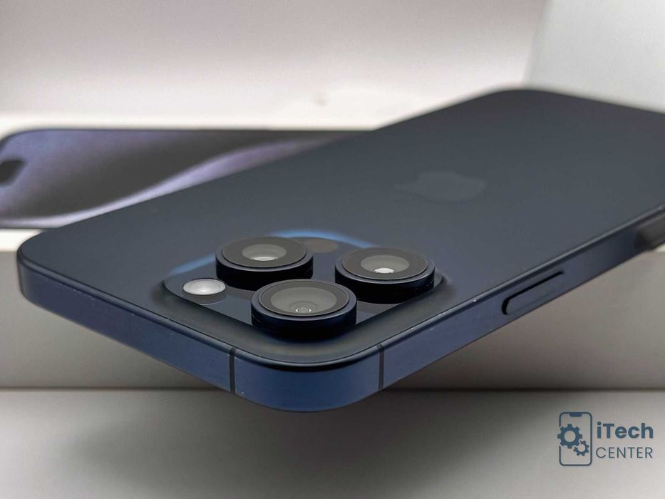 iPhone 15 Pro MAX, Blue, 256GB, 100% батерия, КАТО НОВ, 1г. ГАРАНЦИЯ!