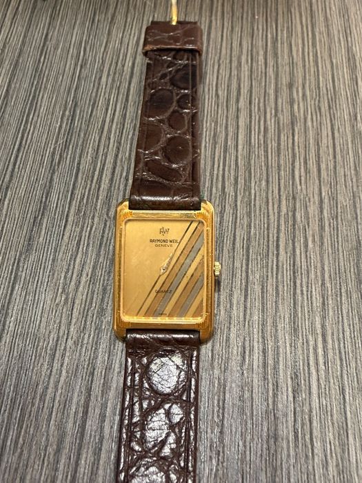 Ceas Raymond Weil Geneve Tank placat cu AUR  18K