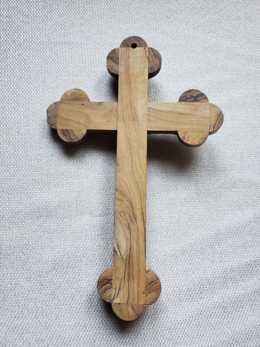 Crucifix de colecție din lemn măslin Jerusalem – primit de la Părintele Arsenie Papacioc