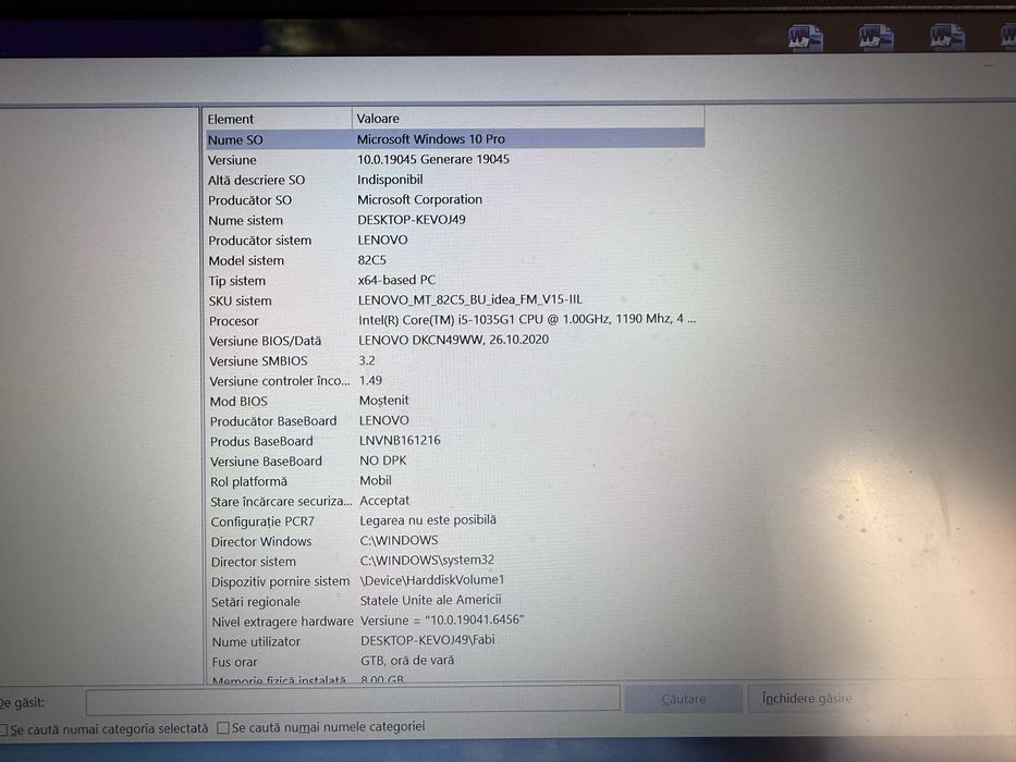Laptop Lenovo V15-IIL 15.6" – Intel i5 Gen 10 / 8GB RAM / Windows 10 Pro