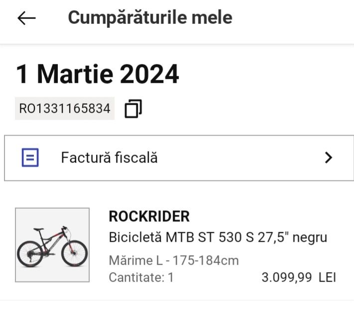 Bicicletă Rockrider ST 530 S 27,5"