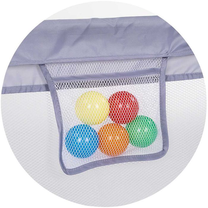 Tarc de joaca copii Chipolino Lotus 180x120 cm beige/gri