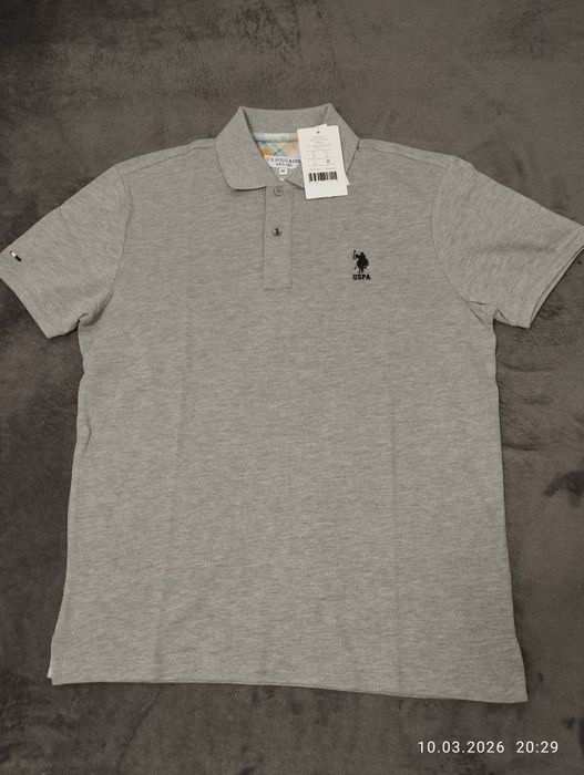 U.S. Polo Assn Tricou Polo Gri Original