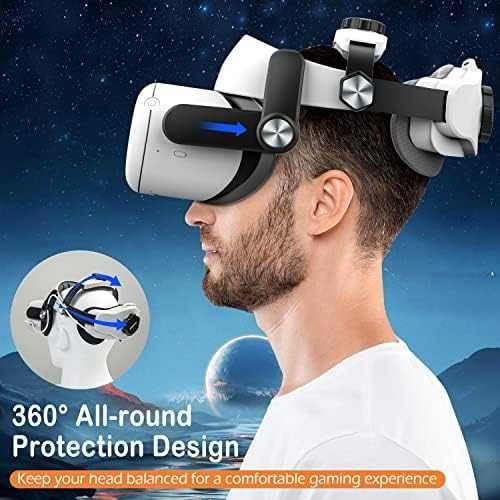 Нова Лента за глава AMLINK SQ2 Pro 5300mAh Oculus Quest 2 игри геймър
