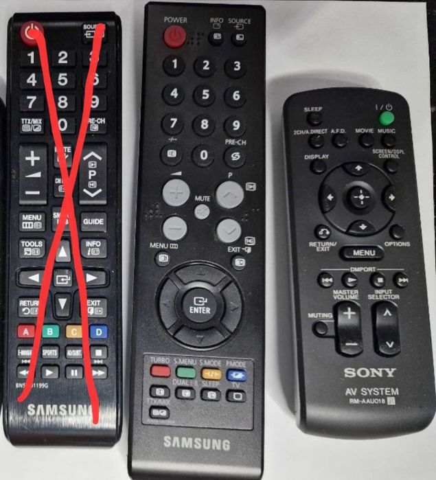 Telecomenzi Samsung, Sony