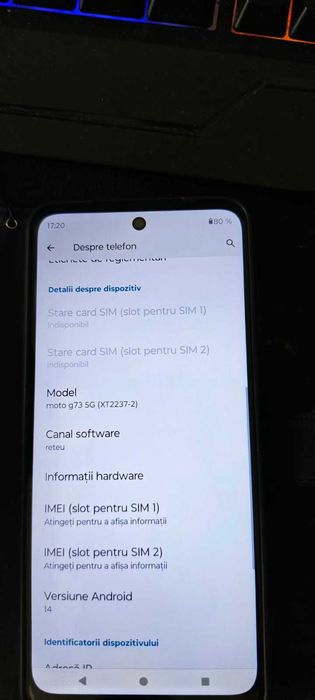 Telefon mobil Motorola Moto G73 5G, ANDROID, 6.5", 256GB, 8GB RAM, 5000mAh