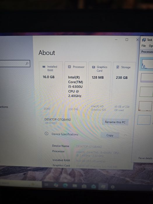 Lenovo T560, i5-6300, ram 16gb, ssd 256gb, bat 4h