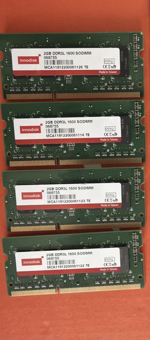 Lot 4x RAM Laptop 2GB DDR3L 1600MHz SODIMM - Testate / Funcționale