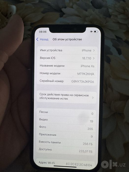 Iphone xs 256 talik