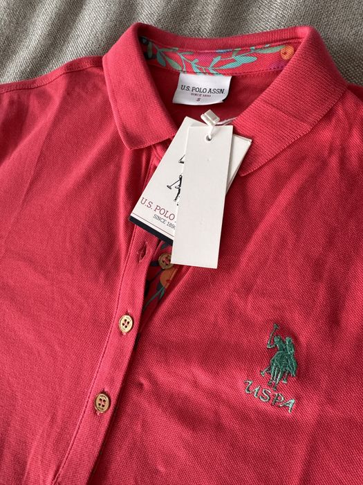 Розова тениска Polo USPA