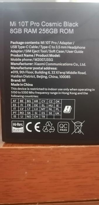  Xiaomi MI 10 T PRO 8/256