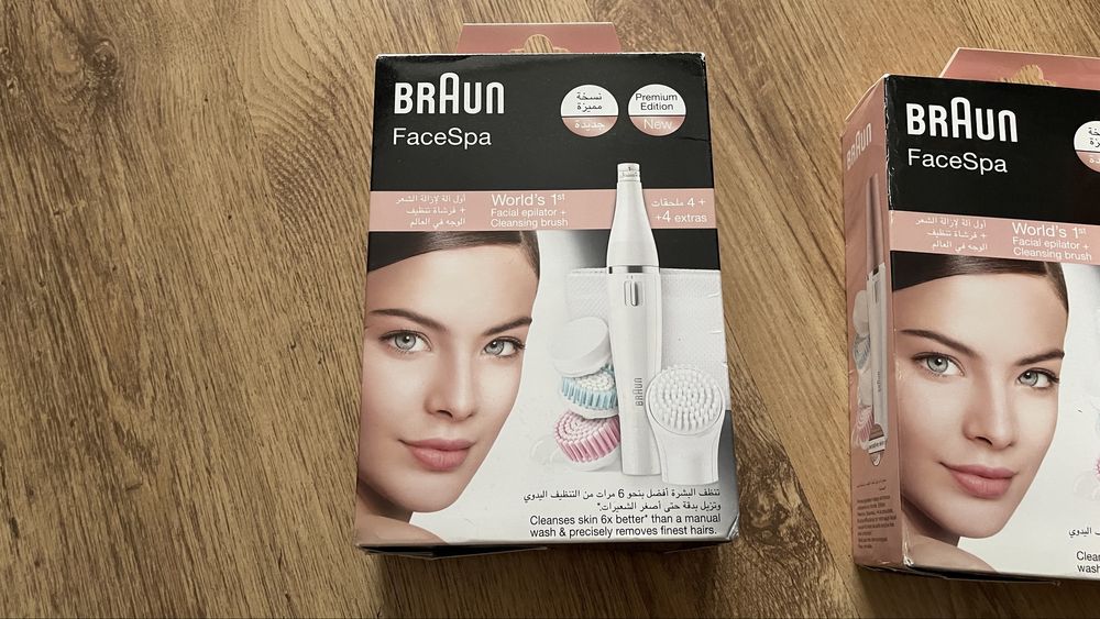 Epilator Facial Braun Facespa + 4 Perii Curatare Fata Nou Sigilat