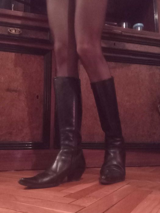 Елегантни италиански кожени ботуши