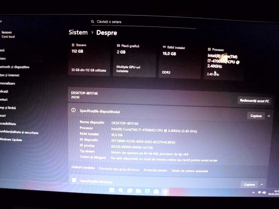 Lenovo Z710 | i7 | 16GB RAM | SSD | Ecran 17.3  | Video Dedicat
