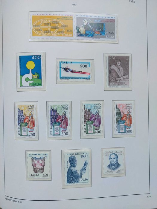 Албум с марки Колекция Италия 1960 - 1986 г.