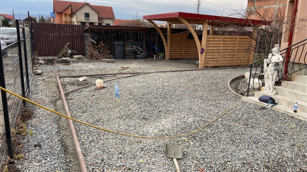 Carport auto din lemn stratificat