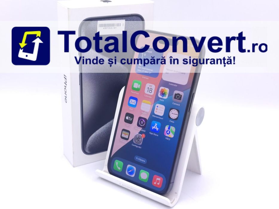 Apple iPhone 15 Pro 256GB Black Titanium, Garantie 24 luni | #D89566