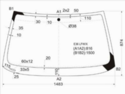 Стекло лобовое Bmw 3