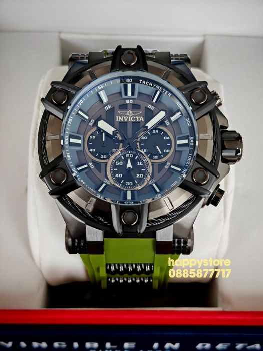 INVICTA Gunmetal green/black 52 mm, Инвикта нов ръчен часовник