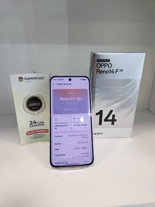 OPPO Reno 14F 8/256 (Ag8 Tudor1/B74370) – Produs desigilat in agentie!