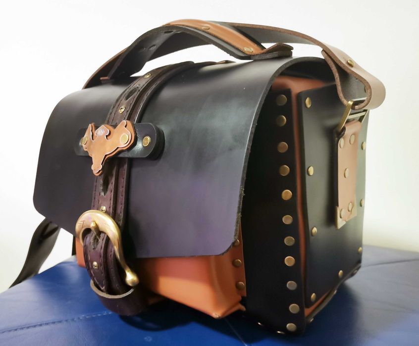 Geanta piele de bizon unicat  - Zewe Leathercraft
