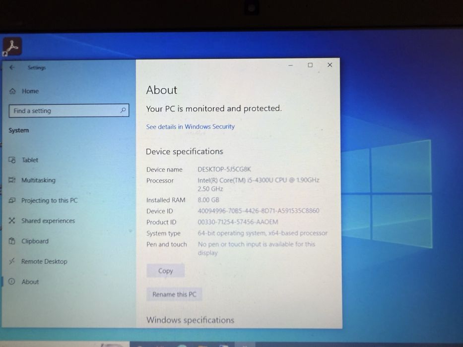 Laptop dell latitude 7240 i5-4300u
