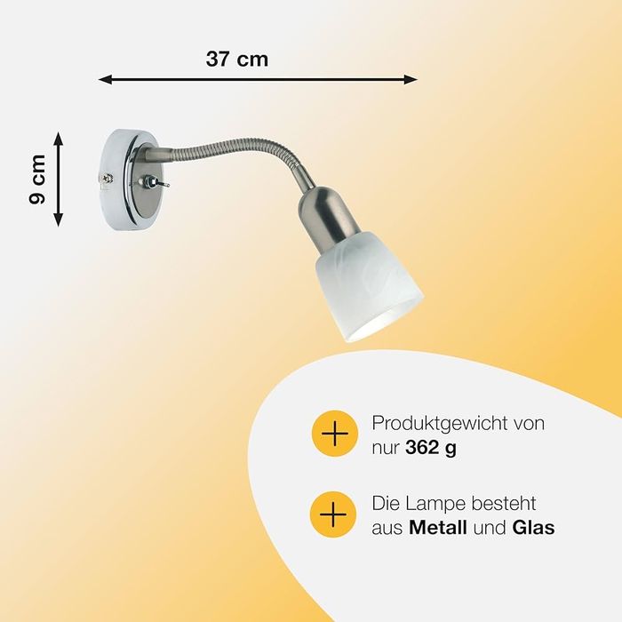 Aplica de perete BRILLANT Sofia din fier/crom