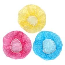 Шапка для душа. Чепчик для бассейна. Салафан клеенка шапка полиэтилен