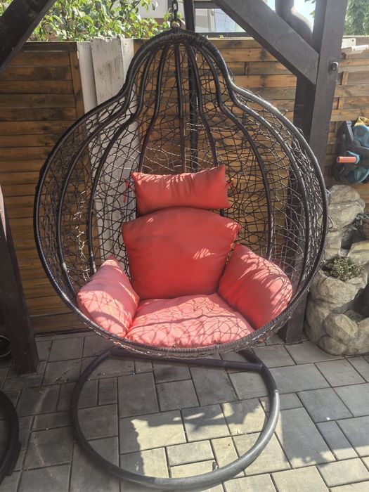 Vand cos balansoar ou gradina balansoar leagan gradina ratan husa rosie / rosu