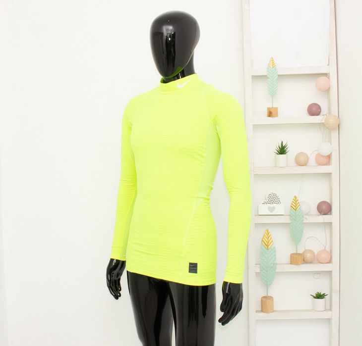 Nike Pro Warm Compression мъжка спортна блуза електриково зелено S