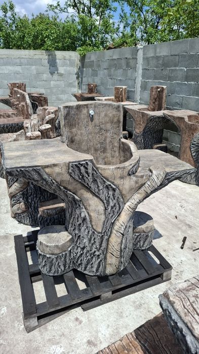 Градински чешми от щампован бетон