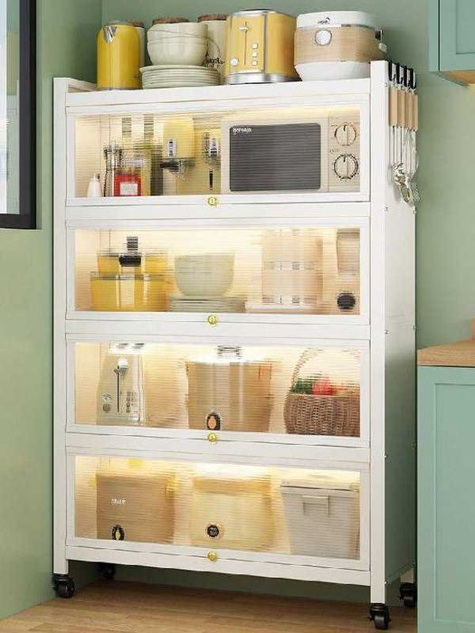 Кухонный шкаф витрина со стеклом | Oynali oshxona vitrina shkafi