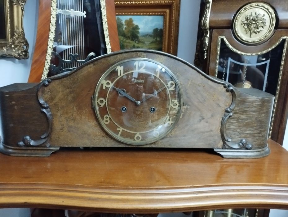 Ceas pendula de semineu Junghans 1937 cu pendul