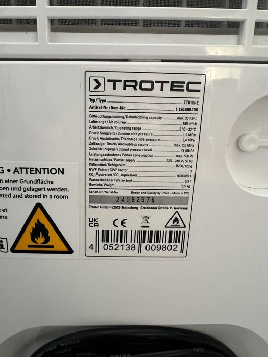 Dezumidificator Trotek TTK95 E