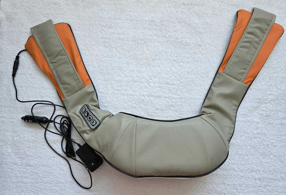 Aparat de masaj cervical Massager Neck, infrarosu si bile, piele, crem