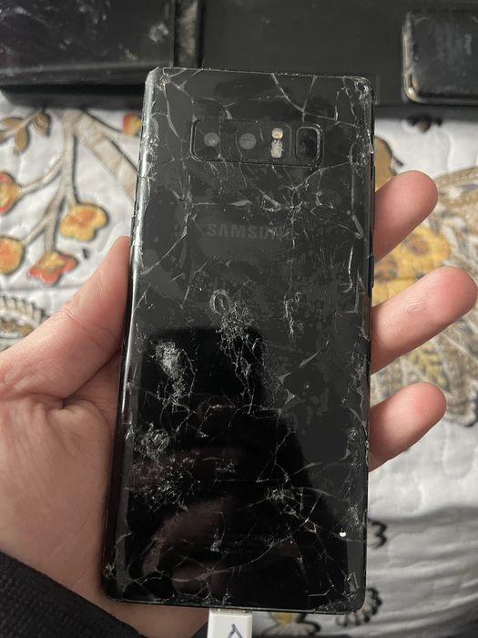 samsung galaxy note 8 sm-n950f de piese placa buna dar spart