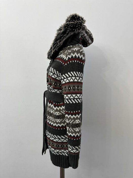 Cardigan cu gluga si blanita artificiala Pull&Bear, masura M