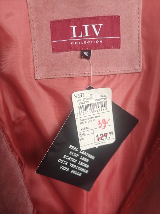 Geacă piele naturală  LIV Collection (nouă cu eticheta)