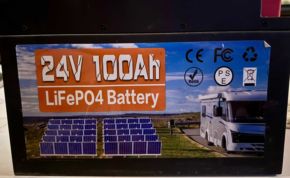 Baterie LiFePO4 24V 100Ah – 2,56 kWh – Pentru sistem fotovoltaic sau pentru rulota