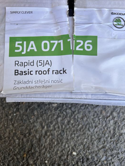 Греди за багажник / roof rack зя Skoda Rapid - 5JA071126