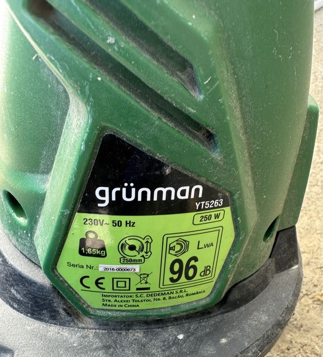 Trimmer electric Grunman, 250 W, diametru taiere 23 cm