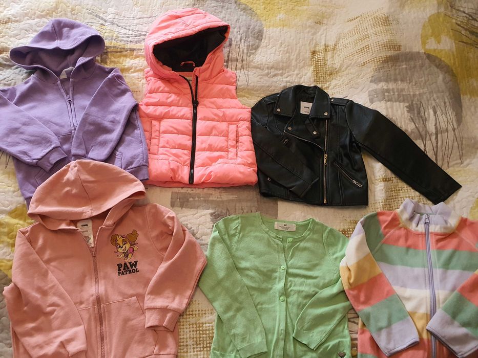 Летни и пролетни дрешки за момиченце размер 110- 116, без забележки