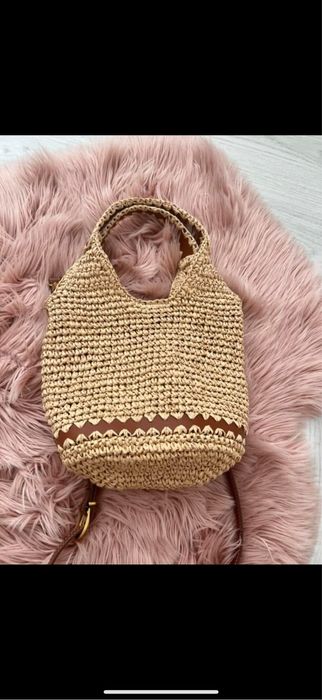 Нова  сламена чанта манго