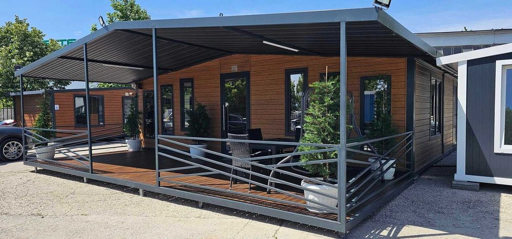 НА ИЗПЛАЩАНЕ - Сглобяема къща + веранда - 63м2