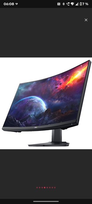 Suport Monitor+Monitor Gaming curbat LED VA DELL S2721HGF, 27", Full HD, 144Hz, NVIDIA G-Sync, negru